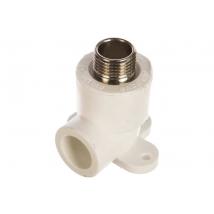 Угольник с креплением комбинированный ВР Белый 20-1/2 Pro Aqua