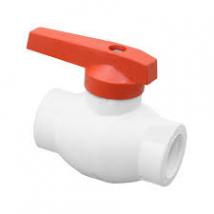 Кран шаровой 20 полупроходной с красной ручкой 100/20 Valfex Белый "ВАЛФ-РУС"